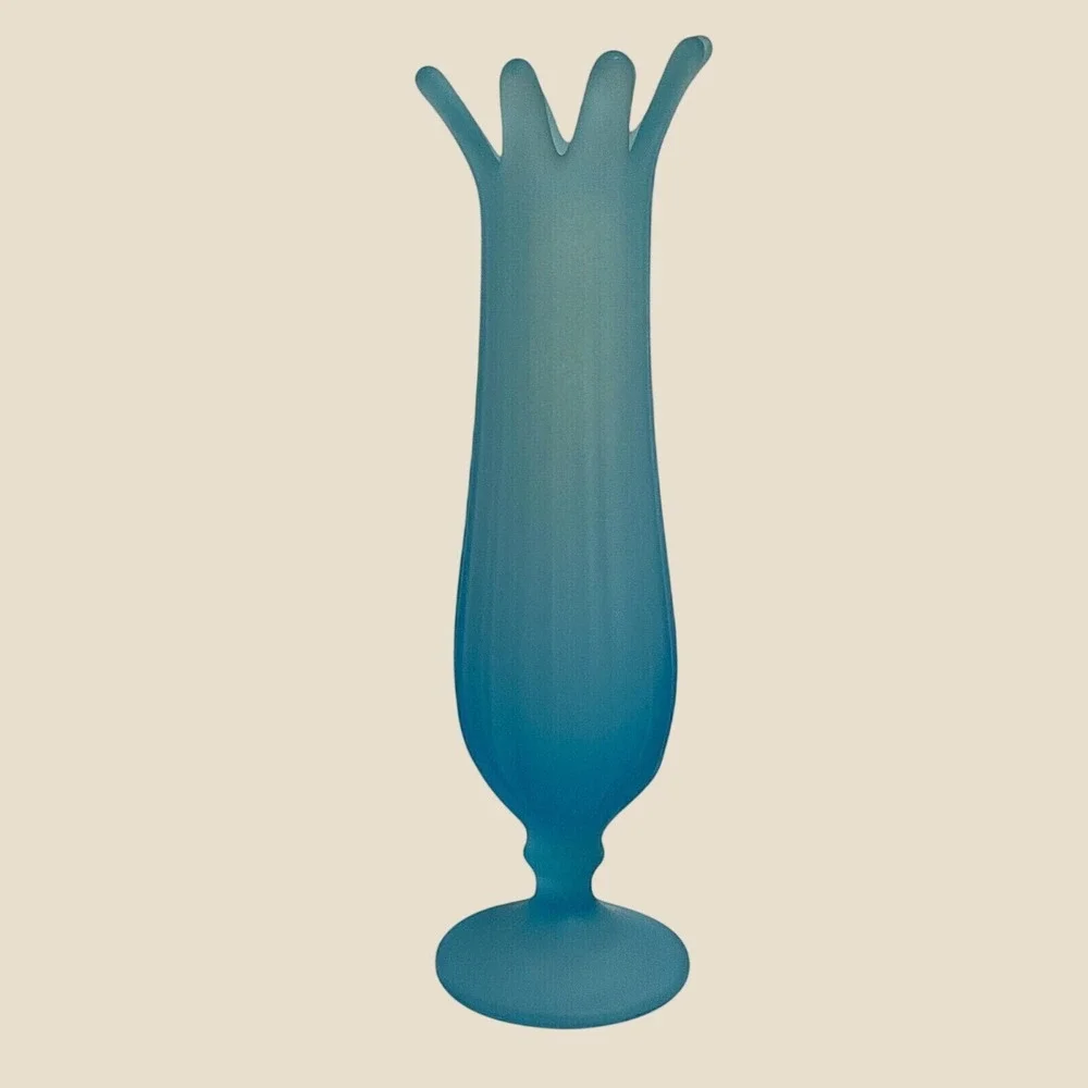 Westmoreland Satin Glass Finger Vase Home Decor 10.5